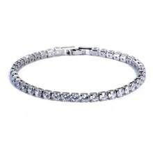 4mm Cubic Zirconia Tennis Bracelet Iced Out Chain Bracelets For Women Men 925 Sterling Silver Plated Men Bracelet CZ Chain Jewelry - Silver - View 6
