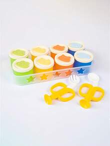 8pcs Silicone Freezer Tray With Lid, For Homemade Baby Food, Vegetable, Fruit Puree, Breast Milk Feeder And Mini Trays, Breastmilk Popsicle Molds - Multicolor - View 14