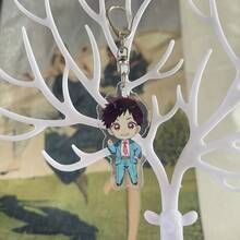 亚克力“青春盒子”钥匙扣挂件，动漫卡通背包钥匙扣配饰，粉丝收藏礼物，生日礼物，情侣礼物，闺蜜礼物 - 彩色 - 查看 3