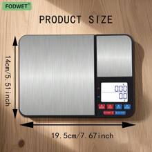 FODWET Dual Platform Digital Kitchen And Food Scale, 11 Pound Capacity And Precision 16oz Capacity, Black With Stainless Steel Weight Grams And Ounces For Cooking, Baking, And Jewelry Weighing (3*AAA Batteries Cluded)