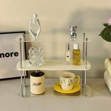 1pc Cosmetics Storage Rack, Powder Eyeshadow Lipstick Storage Rack, Vanity Makeup Storage Box, Perfect For Displaying Perfumes And Organizing Desk Accessories - Multicolor - View 4