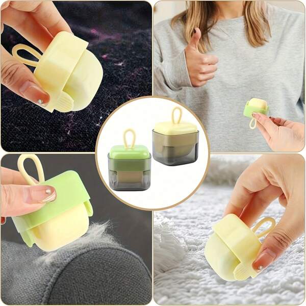 1pc/2pcs Reusable Lint Remover, Powerful Pet Hair Remover Brush, Portable Mini Lint Brush With Rectangular Design