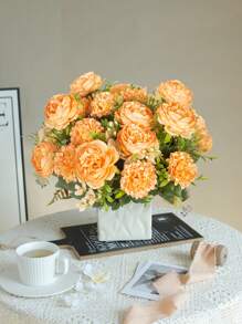 1 PIEZA/3 PIEZAS/30 PIEZAS Flores artificiales - Peonía de seda, plantas falsas, decoración del hogar, comedor, sala de estar, jardín exterior, regalos del Día de la Madre, regalos de cumpleaños, regalos de temporada de graduación, temporada de bodas, el arte de insertar flores, props de fotografía, otoño, primavera, jarrón, pared de flores, corona de flores, ramo de novia, decoración de boda, materiales DIY para corona de flores, materiales de decoración de fiesta de cumpleaños, accesorios de decoración del hogar, Día de San Valentín.