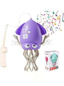 电动自动避让章鱼、带 LED 灯和音乐的跳舞章鱼、智能避障、魔术跳舞章鱼、智能摇摆机器人章鱼、室内娱乐、男孩和女孩的生日礼物、圣诞节礼物（（钓鱼）） - 彩色 - 查看 9