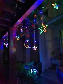 138-Inch Window Curtain String Lights, Fairy Twinkle Lights For Window Decor, Home Bedroom Wall Holiday Christmas Wedding Party New Year Decoration, Battery Operated (Batteries Not Included), Requires 3 AA Batteries, Suitable For Home Decor, Bedroom, Indoor & Outdoor Decoration - Multicolor - View 5
