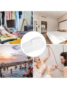 40Pairs/20Pairs  Disposable Slippers, Medium,Unisex Slippers, Wedding Waiting Slippers For The Bride, Groom, Bridesmaid And Groomsman, Spa, Hotel, Home And Travel Portable Slippers,Disposable Slippers For Guests - 白色 - 查看 6