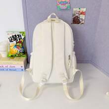 Nova Mochila Casual Minimalista de Grande Capacidade com Vários Bolsos para Estudantes Universitários