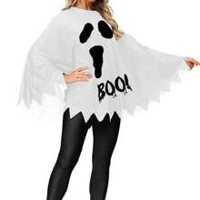 1 pezzo Mantello/Mantellina per Ognissanti, Costume da Zucca di Ognissanti, Outfit per Cosplay e Feste di Ognissanti, Tuta da Zucca