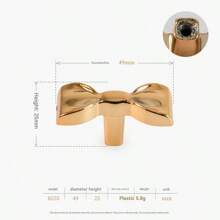 6件装（4色）欧式现代蝴蝶结拉手儿童房彩色拉手橱柜衣柜浴室抽屉门把手