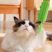 猫咪自助美容器、硅胶猫刷梳、柔软猫脸抓板、橡胶猫按摩器（适用于室内猫）、猫角抓板、猫抓板宠物用品 - 彩色 - 查看 3