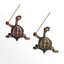 1/3/6PCS  Non-Stim Fat Burner Incense Witchy Gifts Incense Sticks Brass Turtle Incense Burner Kung Fu Turtle Incense Burner Creative Craft Decoration Red Bronze Turtle Statue Incense Burner Collectible Art Gift Meditation Incense Holder
