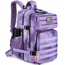SEYATULLH 45L Tactical Backpack Large Capacity Women Men Daypack Hiking Climbing Camping Traveling Outdoor Sports Bag Heavy Duty 3 Days Molle Bag - Multicolor - View 3