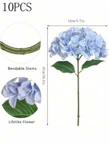 3/6/4/8PCS Artificial Hydrangea, Fake Hydrangea, Faux Plant, Spring Decoration, High-Quality Artificial Flower For DIY Wedding Bouquets, Parties, Home, Living Room, Kitchen, Garden, Hotel, Office, Study Room, Room Decor, Valentine's Day Gift,Teacher's Day,Nurse Gift,Fall Decor