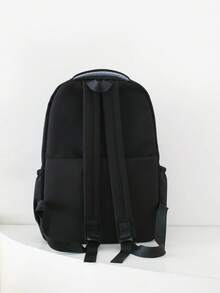 Back To School/Graduation Season Fashionable Casual Cute Versatile Large Capacity Backpack Suitable For Various Occasions - Black - View 3