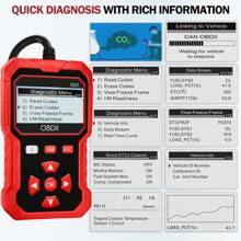 Enhanced Universal OBD Scanner Car Engine Fault Code Reader CAN Diagnostic Scan Tool, Read And Clear Error Codes For 1996 Or Newer OBD2 Protocol Vehicle