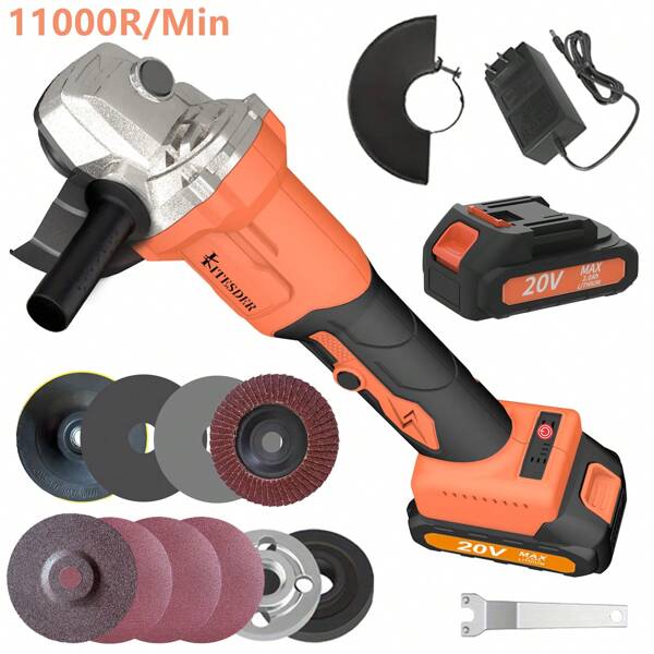 Brushless, 20V, Multifunctional Home Improvement Tool, No-Load Speed: 11000r/Min, Maximum Opening Depth: 30mm. Power Tool, Lithium Battery, Can Be Used For Tiles, Stone; Rubbing Stone, Steel; Polishing Stone, Steel; Removing Rust Stains,.