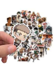 Crunchyroll 50 piezas de Ataque a los Titanes con licencia oficial Shingeki No Kyojin, pegatinas de alta calidad a prueba de agua para decorar guitarras, equipaje, botellas de agua, fiestas, Navidad, Acción de Gracias y regalos