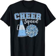Cheerleader Cheer Cheerleading Carlina Blue Team T-Shirt Camisetas - Black 20 - View 1