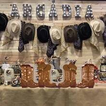 4/8/12pcs, Western Party Gift Bags Cowboy Boots Paper Bags Favors Wild West Gift Bag With Handles Rodeo Boot Hat Goodie Bag For Cowboy Birthday Bachelorette Party Supplies - Brown - View 3
