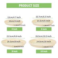 6 Stücke 4/6/8/10 Zoll Pflanzen Untertasse (Beige) - Kunststoff Blumentopf Tabletts für Innen und Außen, ideal für Pflanzen, Garten & Heimdekoration