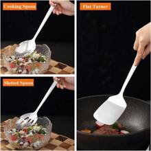 Homquen Stainless Steel Kitchen Utensils Set 4pcs, Cooking Utensils Set, Kitchen Tools Spatulas Set, Cooking Spoons, Home Essentials Kitchen Gadgets Accessories