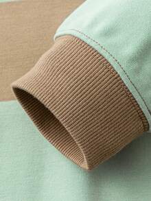 mini bala 艺术家合作款儿童条纹卫衣 男女通用 2025年秋季 - 咖綠色調 - 查看 8