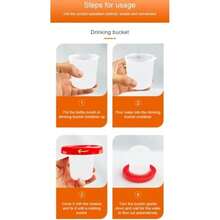 XNHHW1Pc Baby Chick Feeder And Waterer 0.35Lbs 5.4Oz Chicken Poultry Feeding Equipment Kit Chick Waterer And Feeder No Drown Small No Waste Proof Poultry Feeders Bucket38xd - 白色 - 查看 7