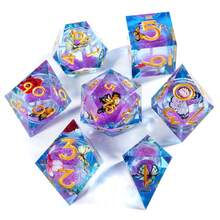 树脂蝴蝶镶嵌角色扮演游戏骰子，沉浸式桌面游戏体验的理想选择