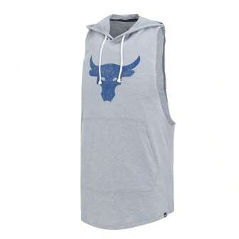 Under Armour PJT ROCK BSR BULL SL HD Sleeveless Hooded Training Tank Top For Men, Fitness Workout 1376939-035