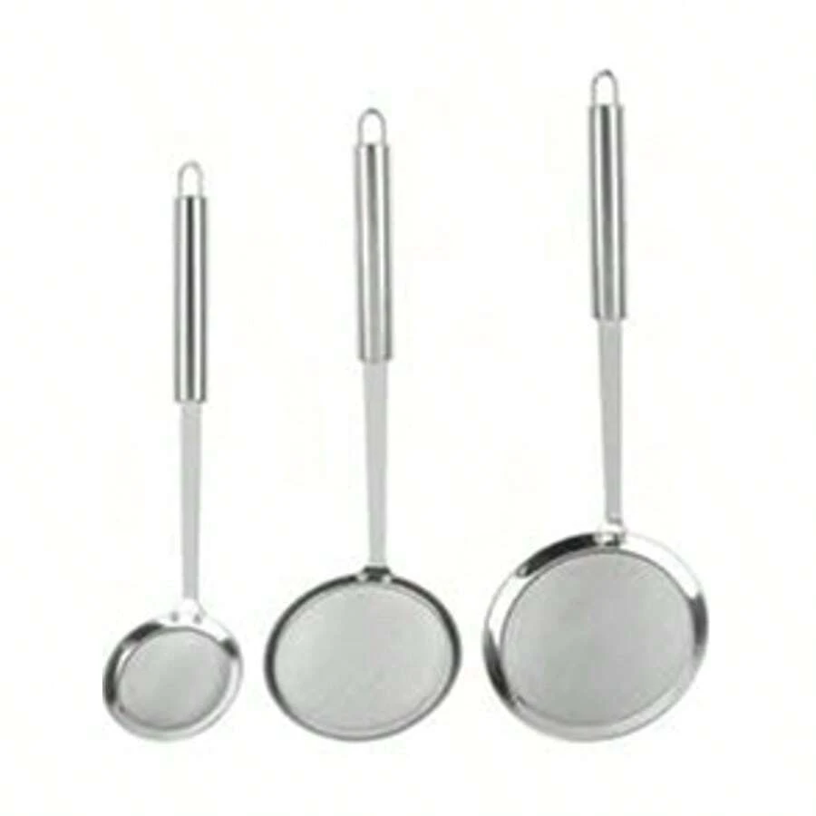 1Pc Kitchen Grease Skimmer With Fine Mesh Foam Strainer, Suitable For Home/Restaurant/Cafe, Made Of Selected 304 High-Quality Stainless Steel, In Line With Food Cooking Standards, Resistant To High Temperature, Heat-Insulating And Scalding, With Embedded Reinforced Handle, Practical And Safer! - Bạc - Xem 1