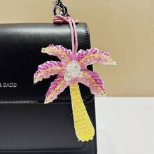 1pc Colorblock Studded Fashionable Elegant Chic Minimalist Cute Unique Interesting Plant Summer Coconut Tree Shape Coconut Tree Graphic Backpack Shoulder Bag Crossbody Bag Tote Bag Underarm Bag Cosmetic Bag Other Storage Bag Pendant Car Charm Keychain Belt Hanger Luggage Tag Identification Pendant Suitable For Couples, Best Friends, Students, Men, Women, Office, Commute, Daily, Date, Holiday, Outdoor, Travel, Business Trip, Suitable As Girlfriend, Mom, Birthday Gift