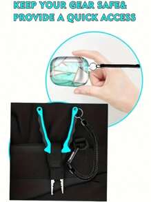 2 Peças Cordas Anti-Perda para Pesca - Acessórios Antiderrapantes para Mochila de Camping e Caminhada Ao Ar Livre, Chaveiro/Bolsa de Troca