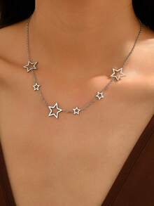 Collar con decoración de estrella - Plateado - Ver 11