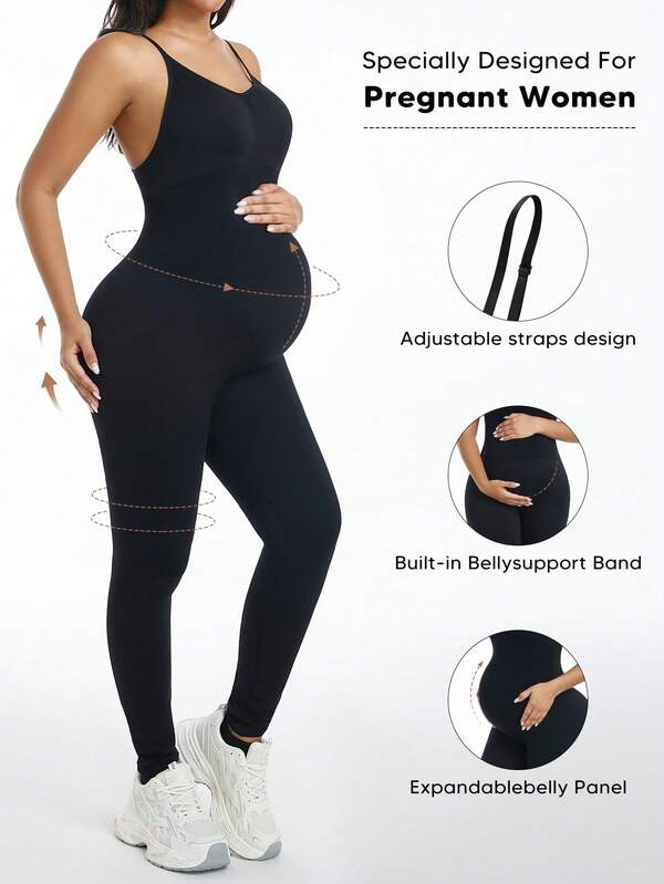 Maternity Adjustable Suspender High Elastic Abdominal Jumpsuit Pants