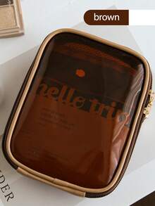 1 szt. Wielofunkcyjna damska kosmetyczka, podręczna kosmetyczka z zapięciem na zamek błyskawiczny, odpowiednia do przechowywania kosmetyków, pędzli, kosmetyków do pielęgnacji skóry, telefonu, monet, drobnych przedmiotów, do domu, podróży, na wakacje, do szkoły