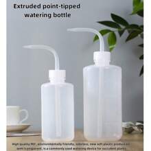 1pc Small Household Watering Can With Long Spout And Bent Spout, Squeeze-Type Pointed Mouth Watering Bottle, Watering Can, Squeeze-Type, Suitable For Flowers, Succulents, Floral Plants, Marked Scale On Bottle Body For Easier Use