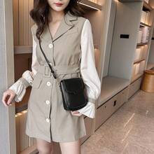 Women Crossbody - 黃色單包(優質PU) - 查看 7