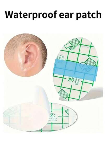 20/40/60/80/100 piezas Parche impermeable para orejeras de bebé, protector de oejera de baño para bebés, cubierta de oreja de bañera para niños