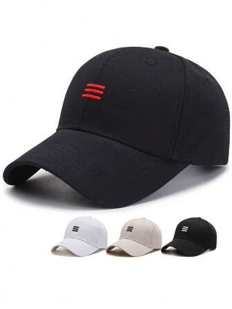 1 Stück Unisex Baseballkappe mit einfarbigem, lässigem Muster und Stickerei, modischer, vielseitiger Polyester Snapback Hut geeignet für Outdoor-Aktivitäten und den täglichen Gebrauch
