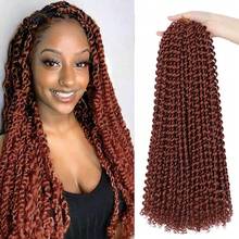 Passion Twist Crochet Hair 14/22Inch 1/4/7 Packs Water Wave Crochet Hair For -Long Bohemian Braiding Hair Extensions - Multicolor - View 38