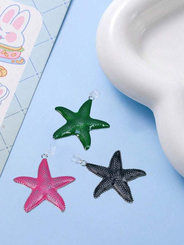 1pc Starfish Anti-Dust Plug, Ocean Theme Oversized Resin Starfish Style For IPhone, Android, Type-C Port