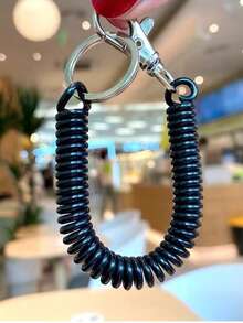 8 件可伸缩弹簧钥匙扣，带龙虾扣，弹簧带安全绳，手机弹性腕带绳挂绳弹簧钩 - 彩色 - 查看 11