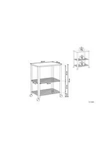 Beliani 服務推車 BOLZANO 棕色/黑色 - 黑色 - 查看 2