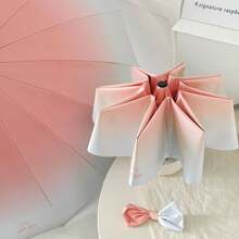 Outdoor Umbrellas - Manual tríptico de flores azules con vinilo negro. Diámetro 98 cm. - Ver 4