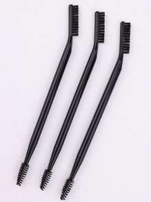 1pc Double-Headed Mascara Comb & Spiral Eyebrow Brush, Grooming Tool For Separated & Trimmed Eyebrows, Portable Beauty Makeup Brush