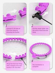 JKSHMYT Weighted Circle For Adults Weight Loss, Fit Hoop Plus Size, 30 Detachable Links, Exercise Hoop For Women And Beginners