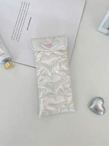 1Pc Bow Knot & Heart Glasses Bag,Girls Glasses Storage Box, Sunglasses Accessories Featuring A Cute Anime Style, Cartoon Design, And A Girlish Heart Pattern, Lightweight And Suitable For Taking With You, Perfectly Protecting Sunglasses And Making It A Great Gift For Friend, Family, Teacher,Back To School Travel Essentials Travel Accessories Travel Bag Vacation Holiday School Stuff Glasses Case Sunglasses Women - Multicolor - View 15