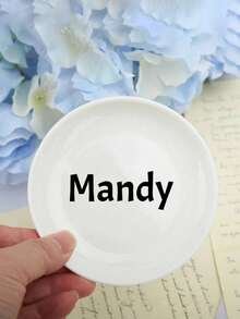 LICVIC 1/2/5pcs Personalized Name Ring Plate, Custom Jewelry Box, Customized Engagement Gift, Customizable Wedding Anniversary Ring Plate, Newlywed Gift, Proposal Gift, Bridal Shower Gift, Anniversary Gift, Personalized Ring Plate, Fashionable Autumn - Style a - View 5