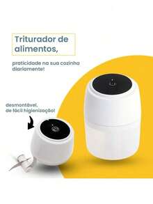 Triturador de Alho Elétrico e Alimentos Portátil E Recarregável - Multicolorido - Visão 5