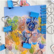 10 个粉色心形回形针，用于整理纸张、笔记、照片和文件 - 办公室、家庭、学校和工艺用品，用于学校用品，返校